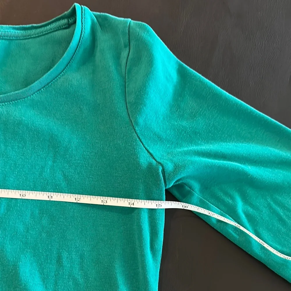 Chico's Ultimate Tee Teal 3/4 Sleeve Shirt - Picture 5 of 5